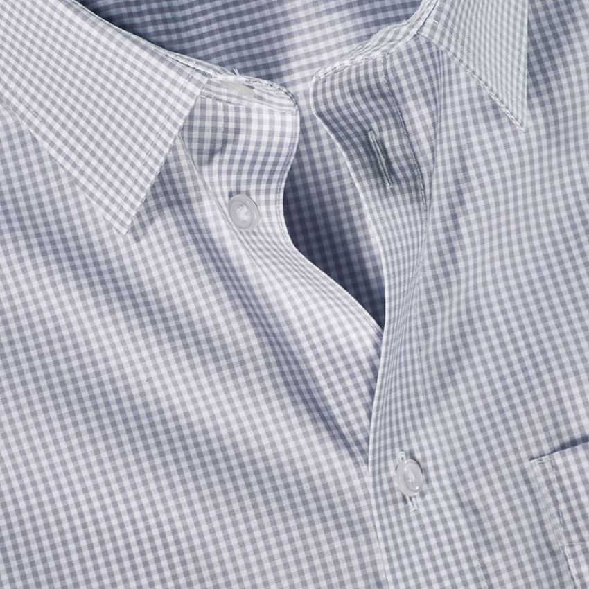 Hauts: e.s. Chemise de travail cotton stretch comfort fit + gris brume à carreaux 3