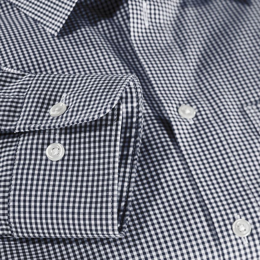 Shirts & Co.: e.s. Business Hemd cotton stretch, slim fit + dunkelblau kariert 1