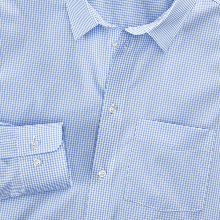 Thèmes: e.s. Chemise de travail cotton stretch regular fit + bleu glacial à carreaux 2