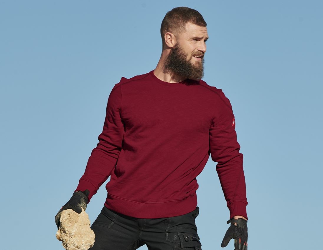 Shirts, Pullover & more: Sweatshirt cotton slub e.s.roughtough + ruby