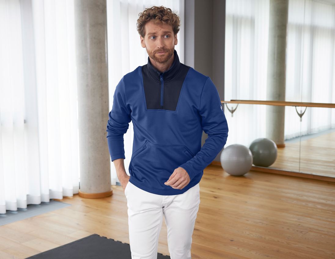Shirts, Pullover & more: Functional-troyer thermo stretch e.s.concrete + alkaliblue/deepblue 2