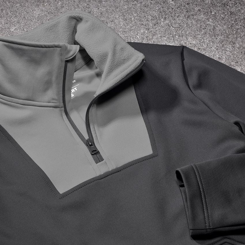 Shirts, Pullover & more: Functional-troyer thermo stretch e.s.concrete + anthracite/pearlgrey 2