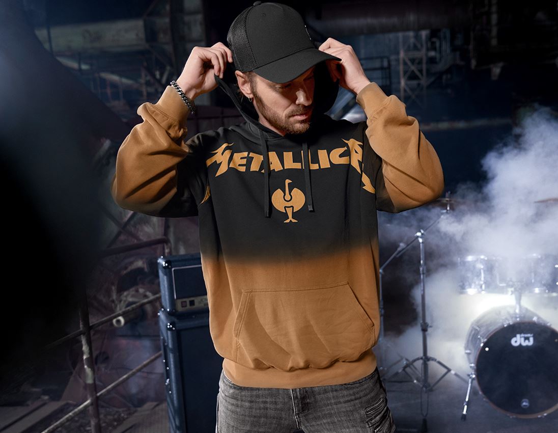 Shirts, Pullover & more: Metallica cotton hoodie, men + black/rust