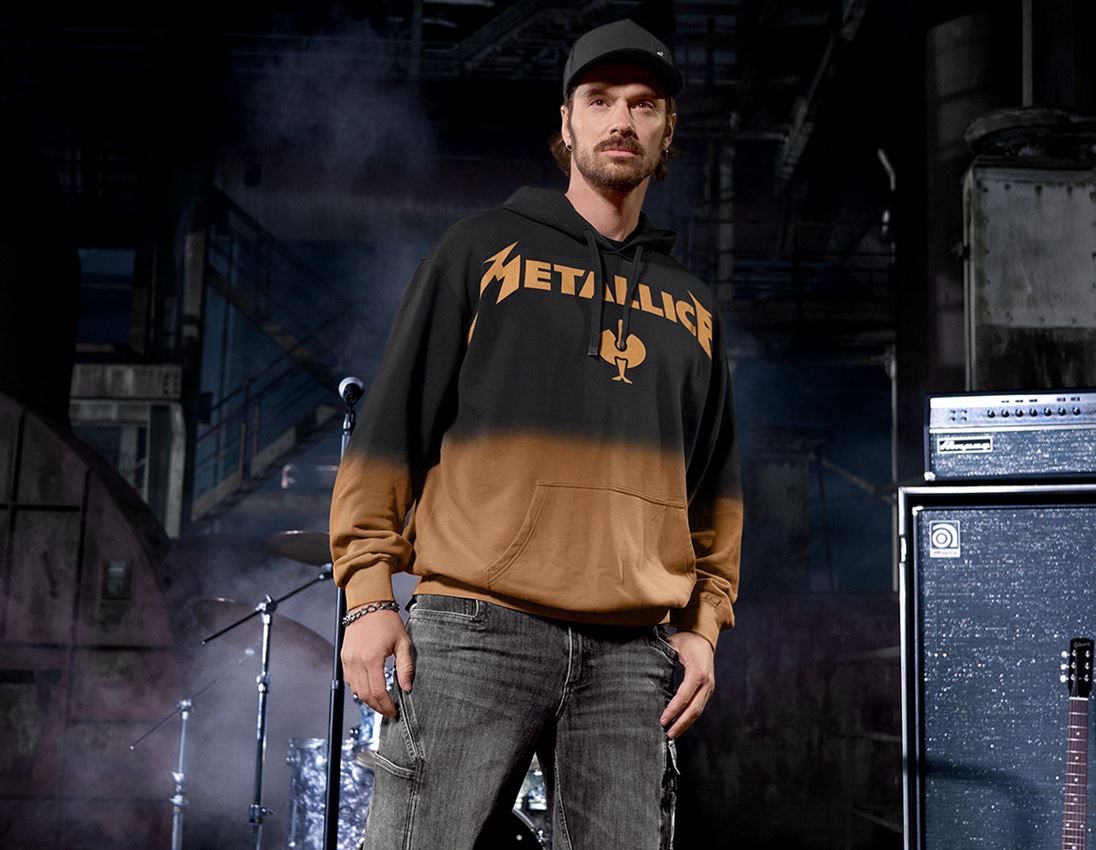 Shirts, Pullover & more: Metallica cotton hoodie, men + black/rust 1