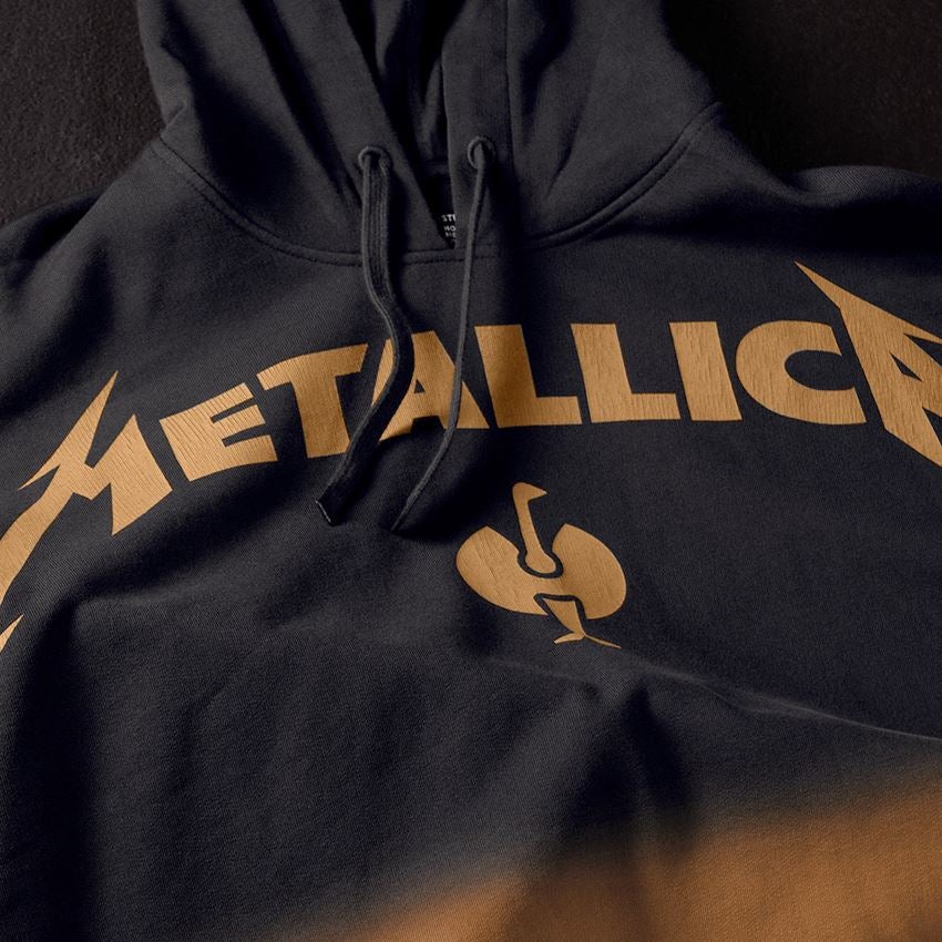 Hauts: Metallica cotton hoodie, ladies + noir/rouille 2