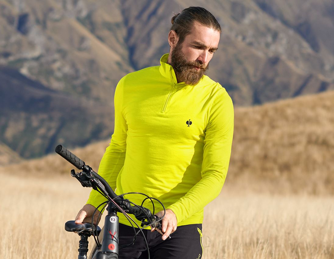 Shirts, Pullover & more: Troyer Merino e.s.trail + acid yellow/black