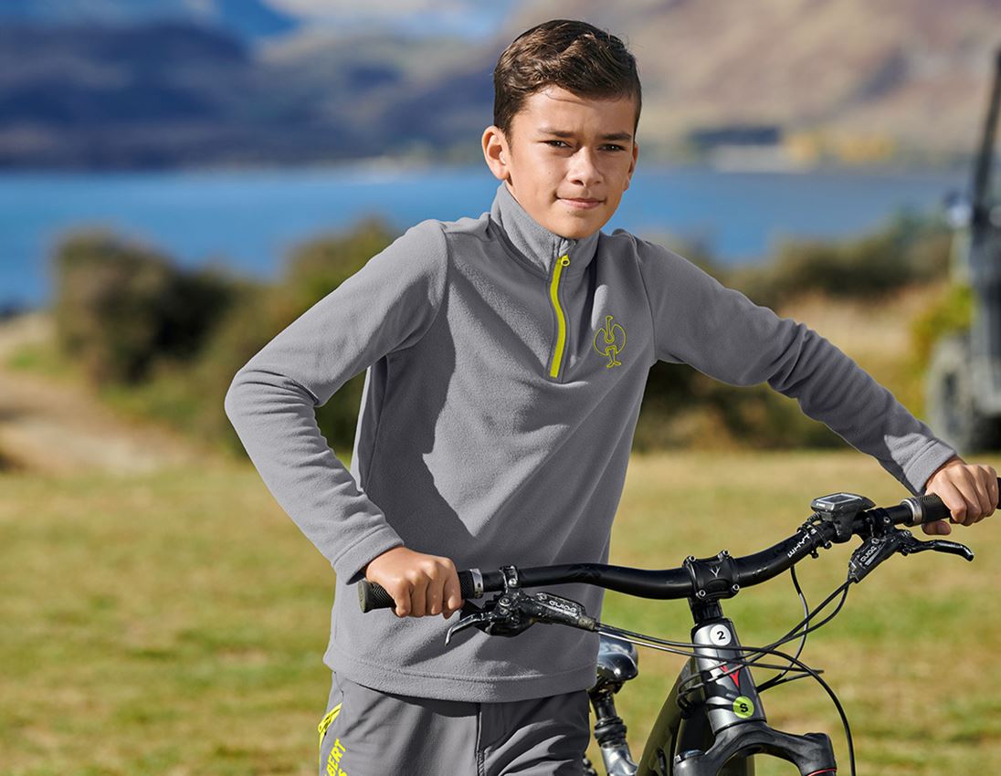 Shirts, Pullover & more: Fleece troyer e.s.trail, children's + basaltgrey/acid yellow