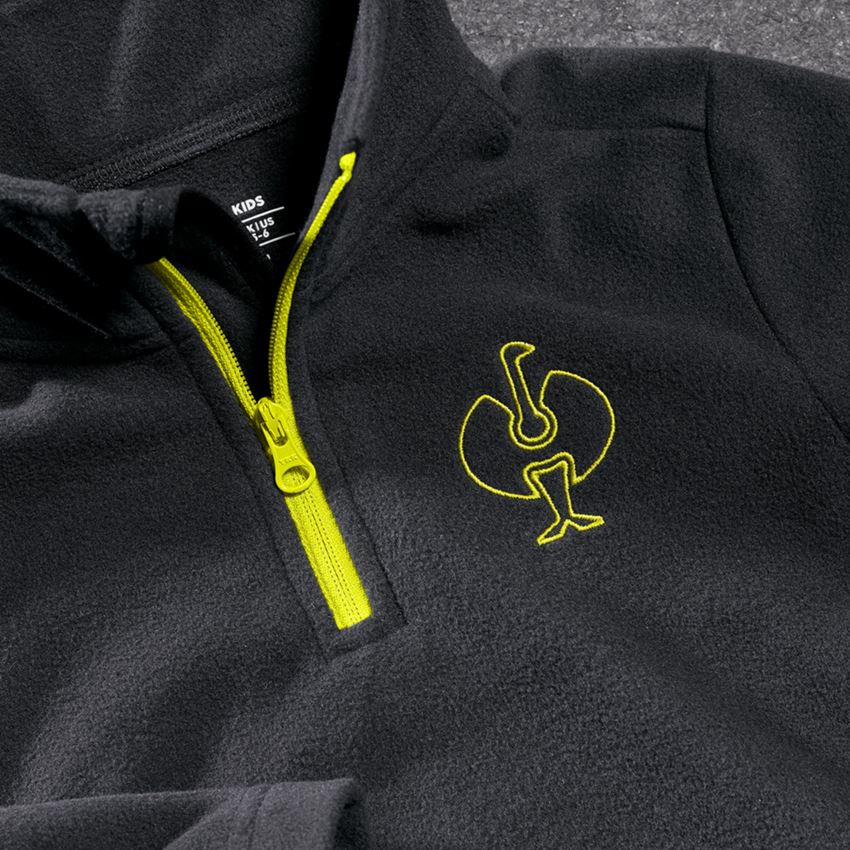 Shirts, Pullover & more: Fleece troyer e.s.trail, children's + black/acid yellow 2