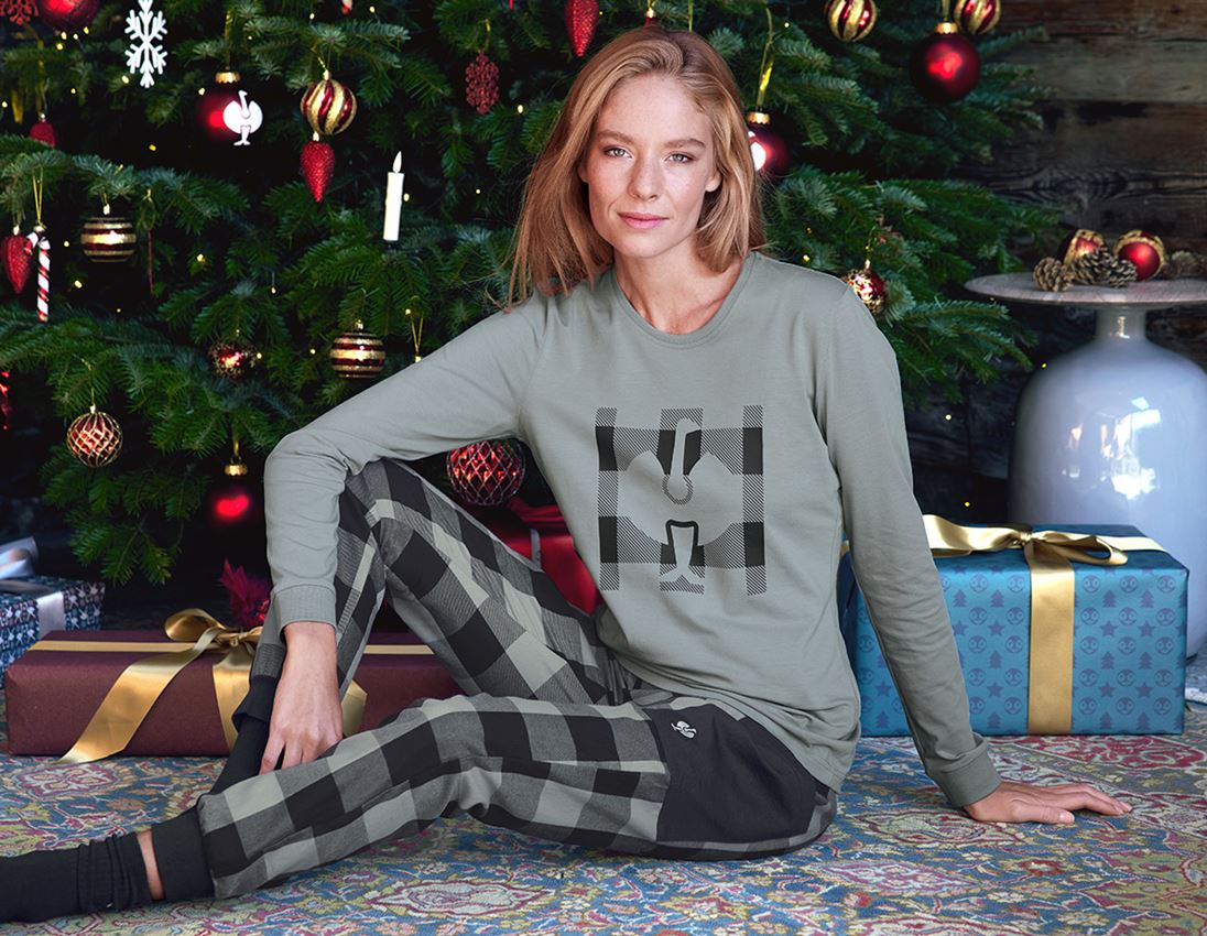 Gift Idea: e.s. Pyjama Longsleeve, ladies' + stormgrey