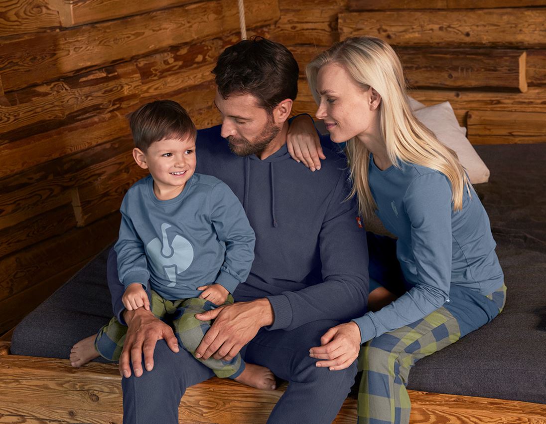 Accessoires: e.s. Haut à manches longues pyjama, enfants + bleu oxyde 2
