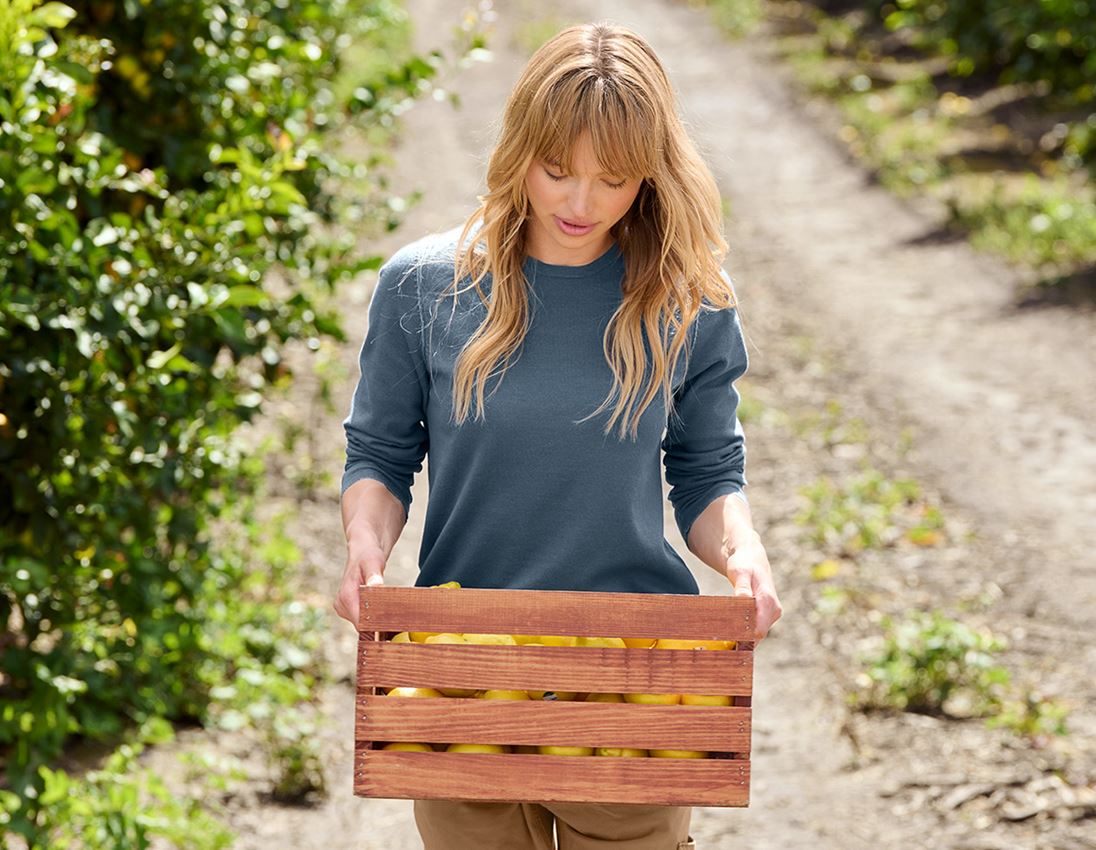 Shirts & Co.: Strickpullover e.s.iconic, Damen + oxidblau 2