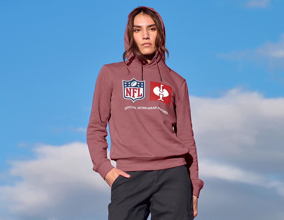 Kollaborationen: NFL Hoodie cotton, ladies + oxidrot 2