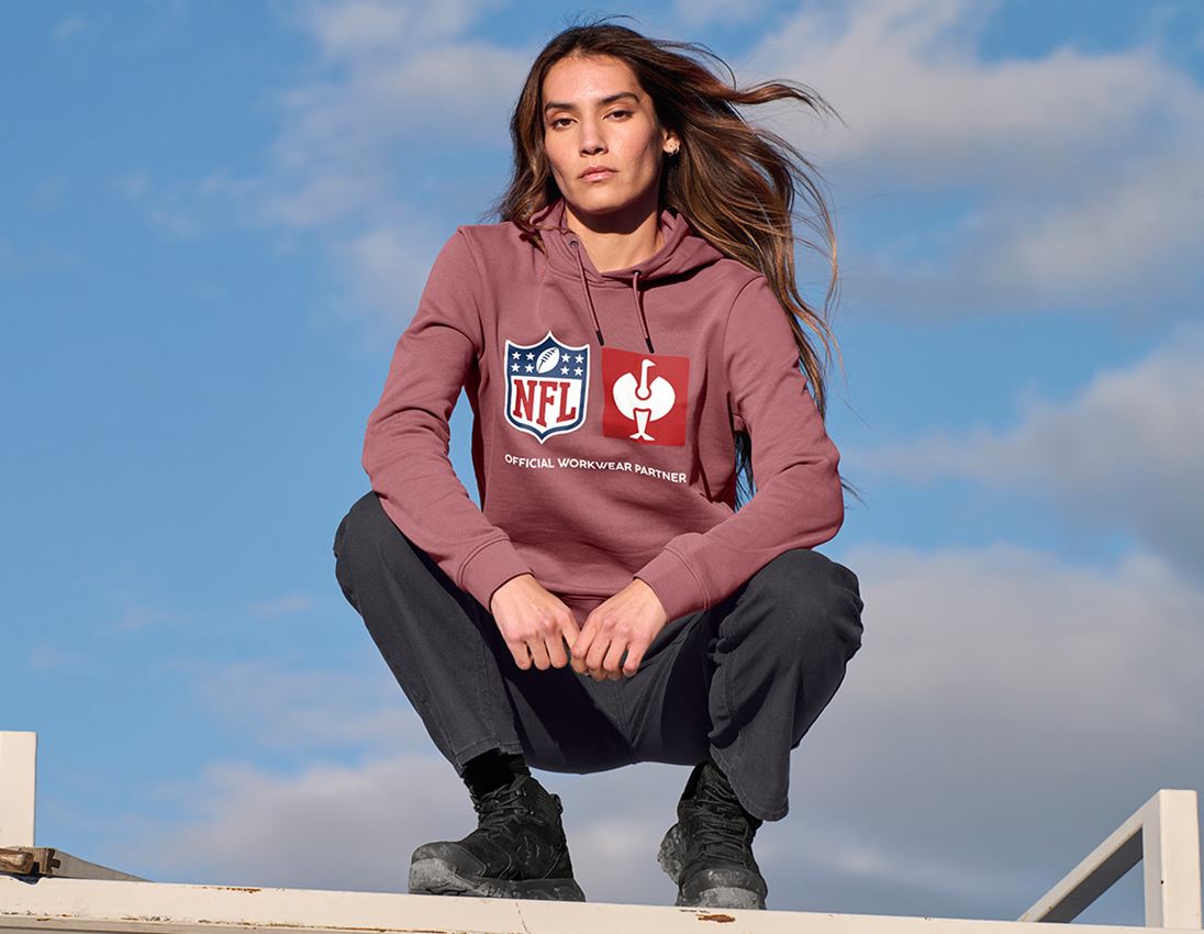 Kollaborationen: NFL Hoodie cotton, ladies + oxidrot 1