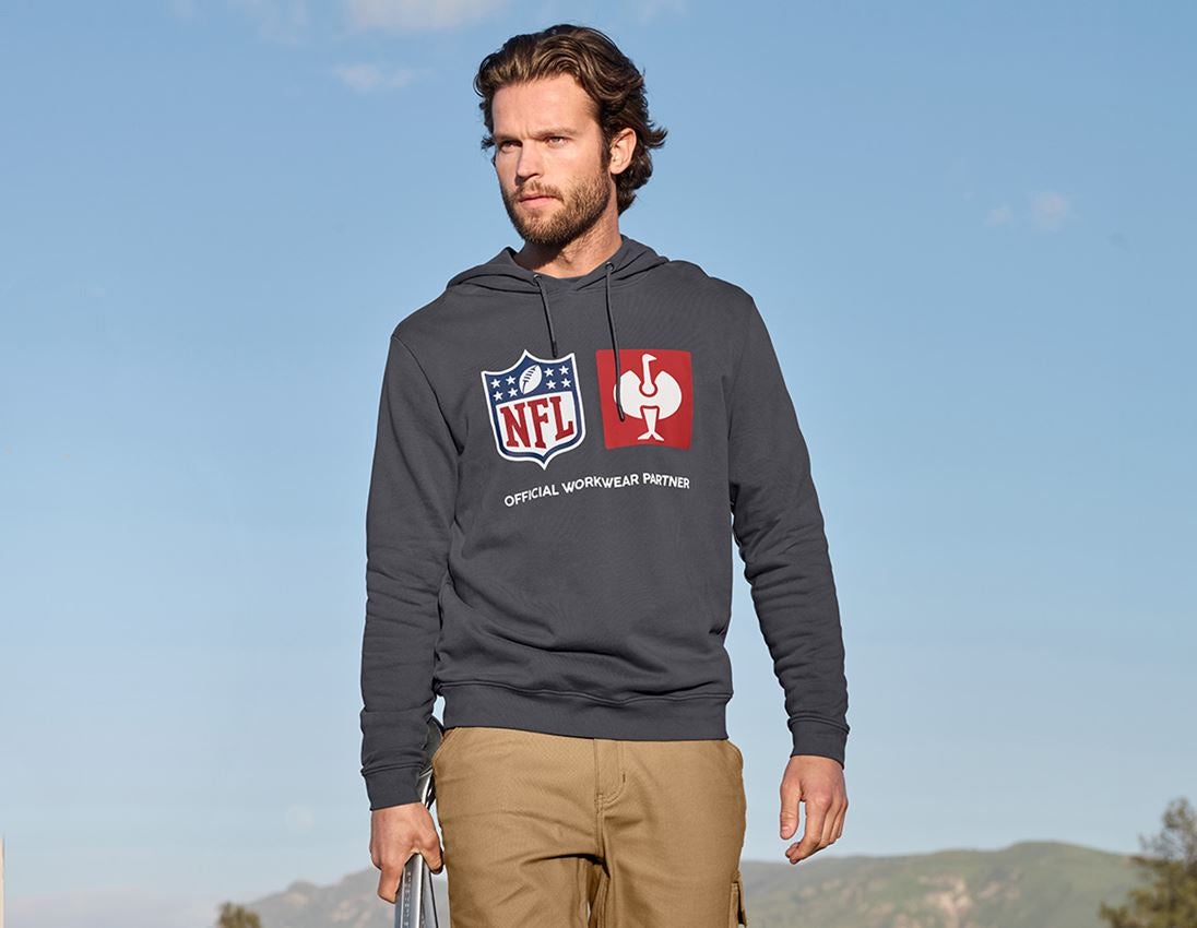 Shirts, Pullover & more: NFL Hoodie cotton + carbongrey