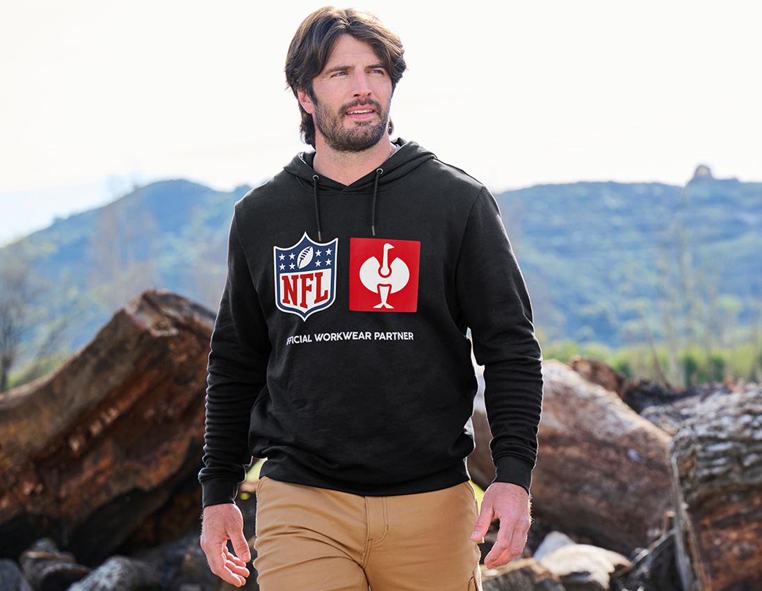 Kollaborationen: NFL Hoodie cotton + schwarz