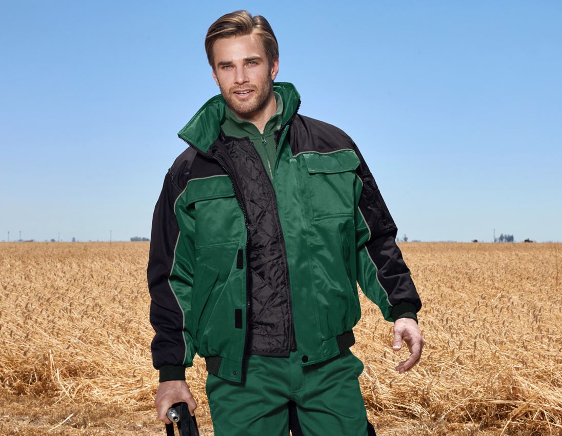 Work Jackets: Functional jacket e.s.image + green/black 1