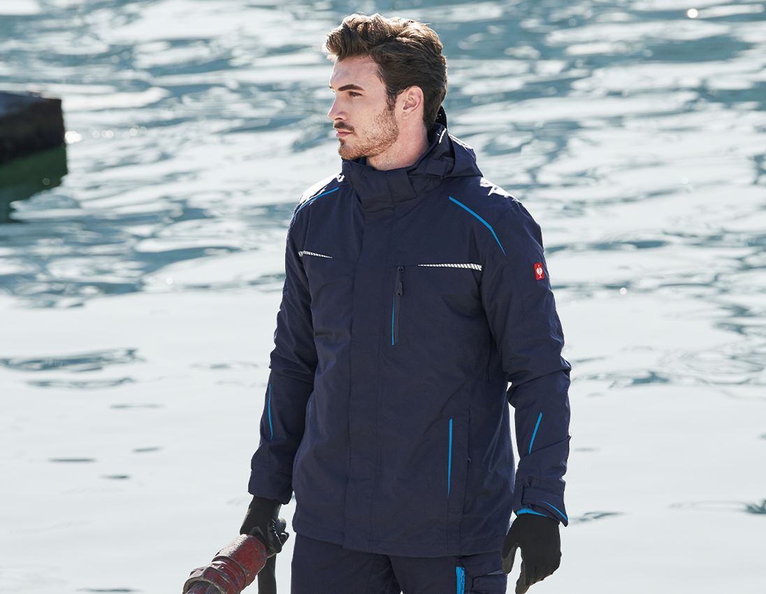 Work Jackets: 3 in 1 functional jacket e.s.motion 2020, men's + navy/atoll