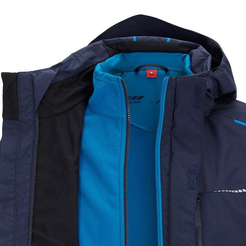 Work Jackets: 3 in 1 functional jacket e.s.motion 2020, men's + navy/atoll 2
