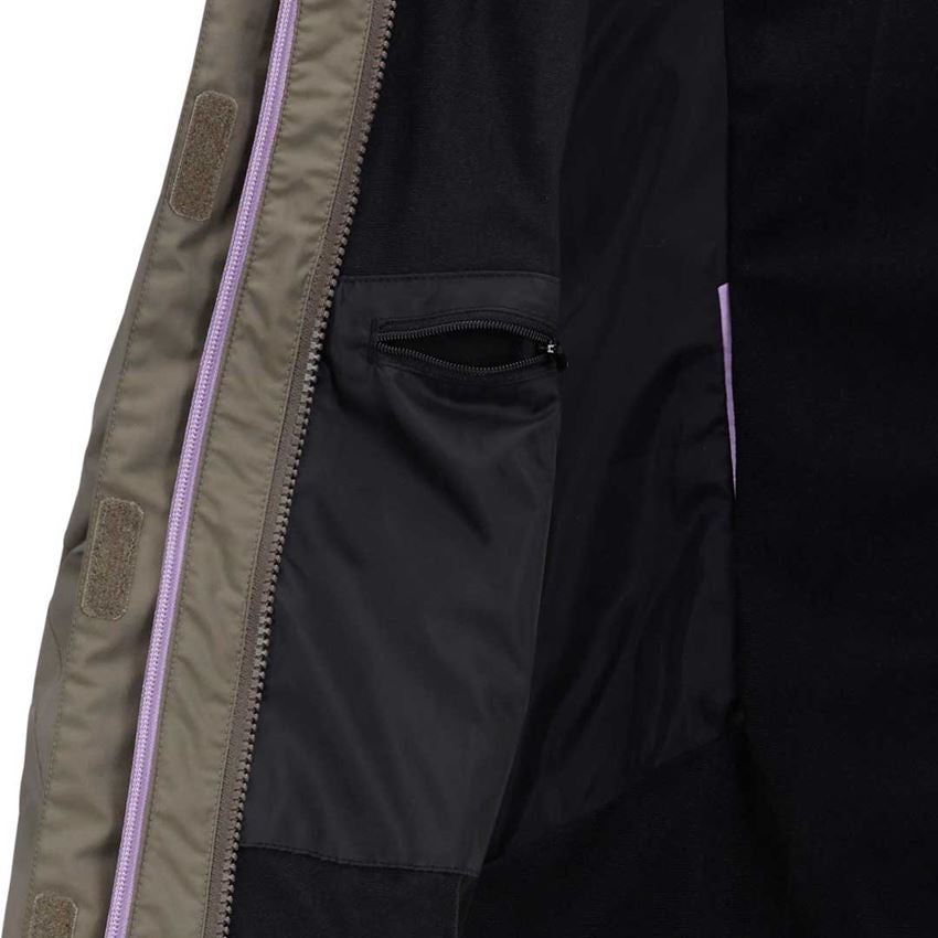 Work Jackets: 3 in 1 functional jacket e.s.motion 2020, ladies' + stone/lavender 2