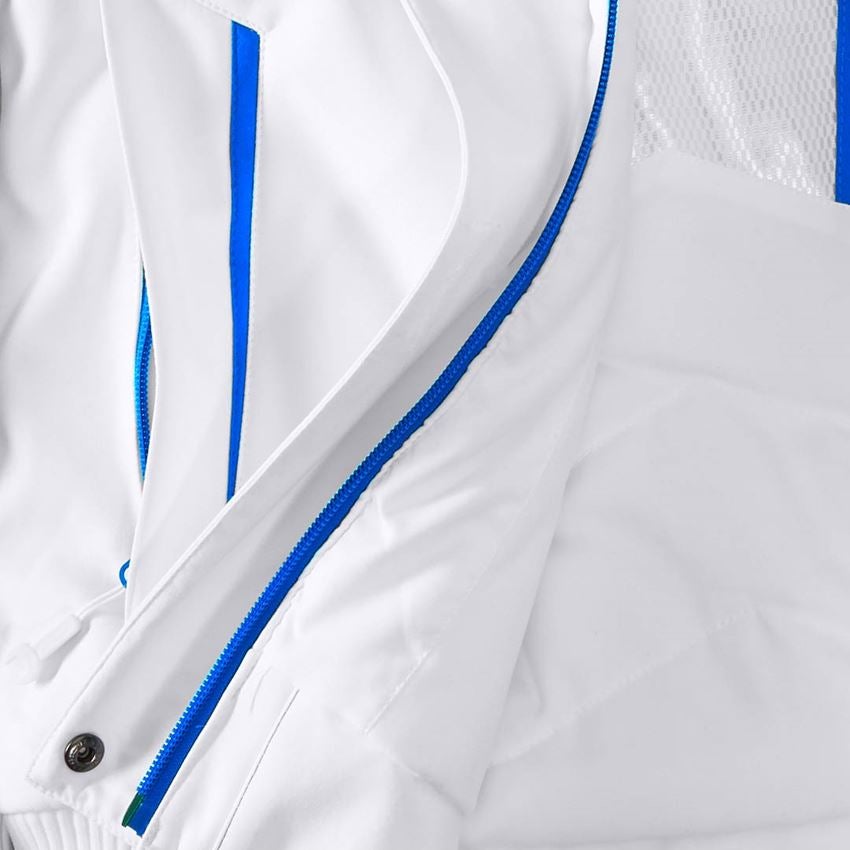 Work Jackets: Winter softshell jacket e.s.motion 2020, ladies' + white/gentianblue 2