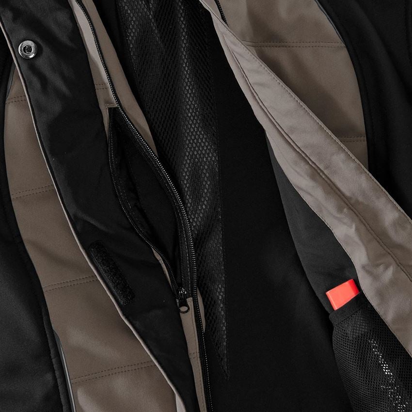 Plumbers / Installers: Winter softshell jacket e.s.vision, ladies' + stone/black 2