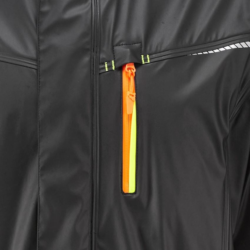Gardening / Forestry / Farming: Rain jacket e.s.motion 2020 superflex + black/high-vis yellow/high-vis orange 2