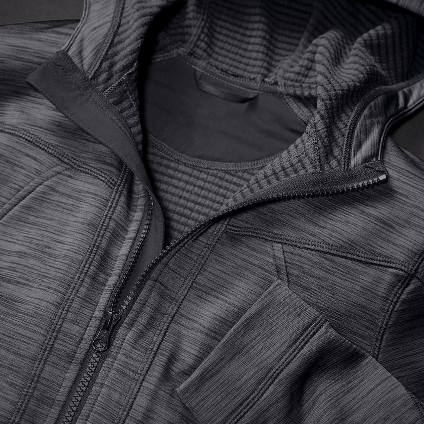 Work Jackets: Hooded jacket isocell e.s.dynashield, ladies' + graphite melange 2
