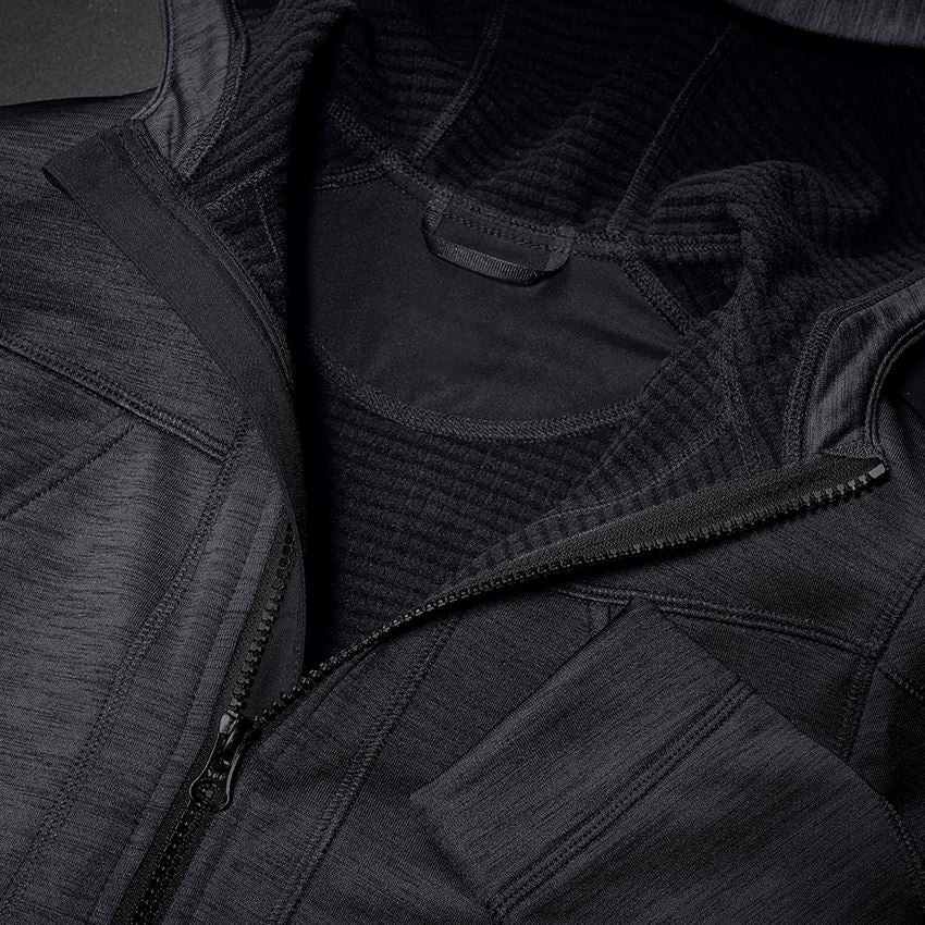 Cold: Hooded jacket isocell e.s.dynashield, ladies' + black melange 2