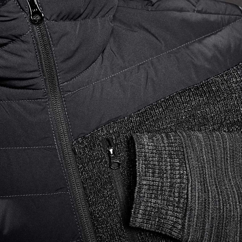 Topics: Hybrid hooded knitted jacket e.s.motion ten + oxidblack melange 2