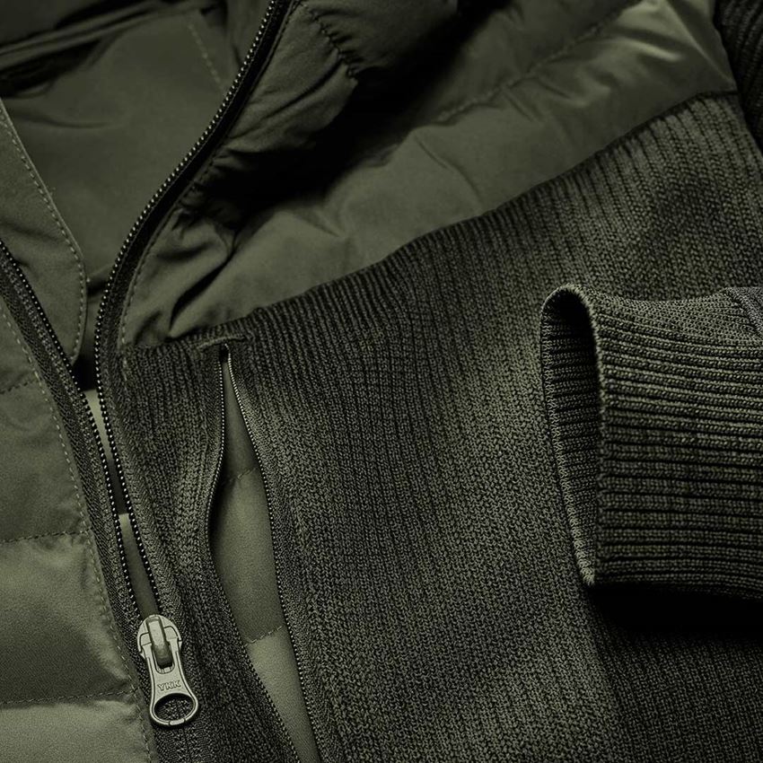 Topics: Hybrid hooded knitted jacket e.s.motion ten + disguisegreen melange 2