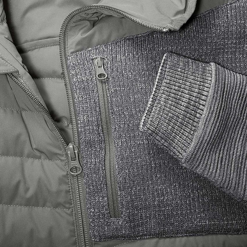 Vestes de travail: Veste en tricot à capuche hybride e.s.motion ten + granit mélange 2