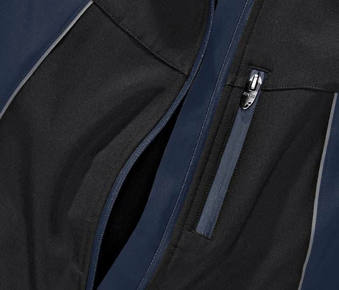 Work Jackets: Softshell jacket e.s.vision, ladies' + black/pacific 2
