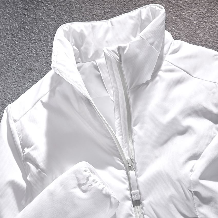 Work Jackets: e.s. Padded jacket CI, ladies' + white 2