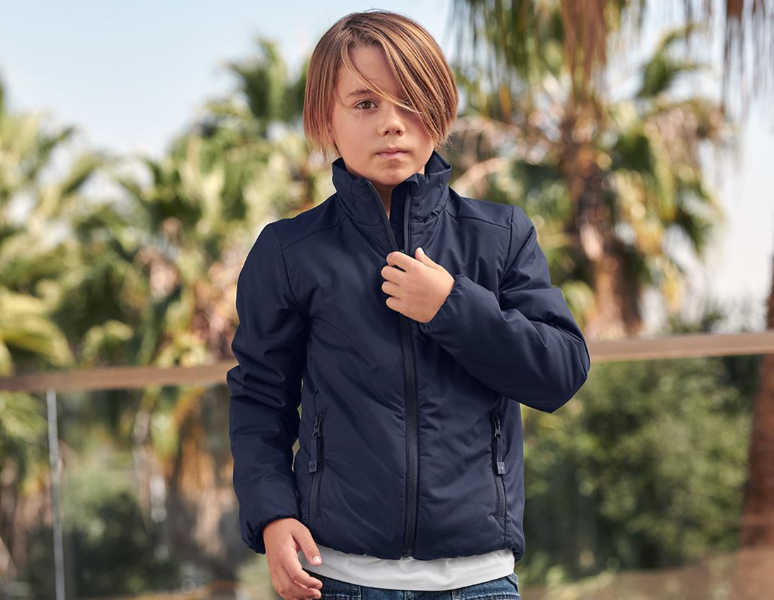 Jackets: e.s. Padded jacket CI, children's + navy