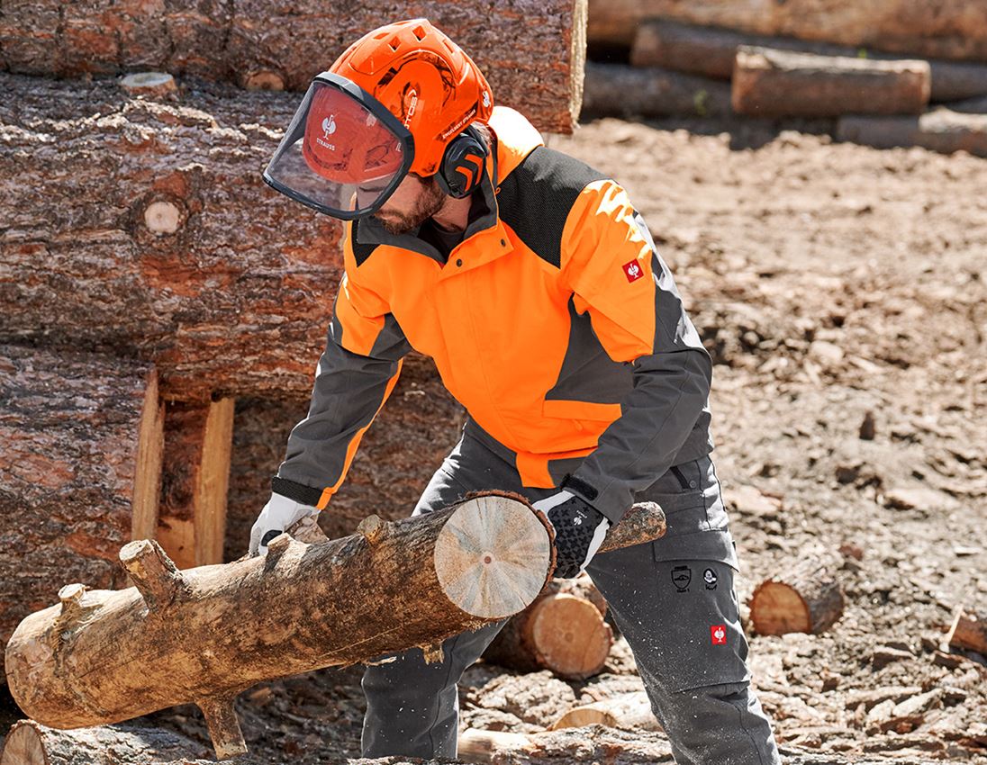 Work Jackets: e.s. Forestry rain jacket + high-vis orange/carbongrey 1