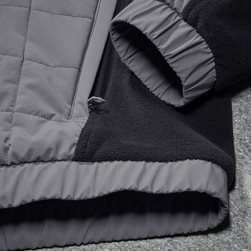 Work Jackets: Hybrid fleece jacket e.s.concrete + black/basaltgrey 2