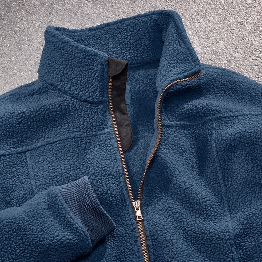 Work Jackets: Faux fur jacket e.s.vintage + arcticblue 2