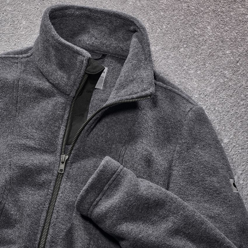 Work Jackets: Fleece jacket e.s.vintage, ladies' + black melange 2