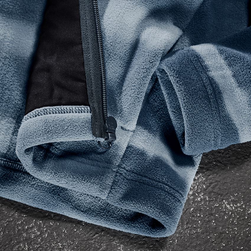 Jackets: Fleece hoody jacket tie-dye e.s.motion ten, child. + slateblue/smokeblue 2