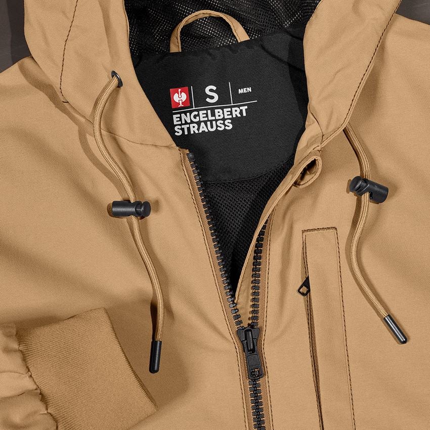 Work Jackets: Hooded jacket e.s.iconic + almondbrown 2