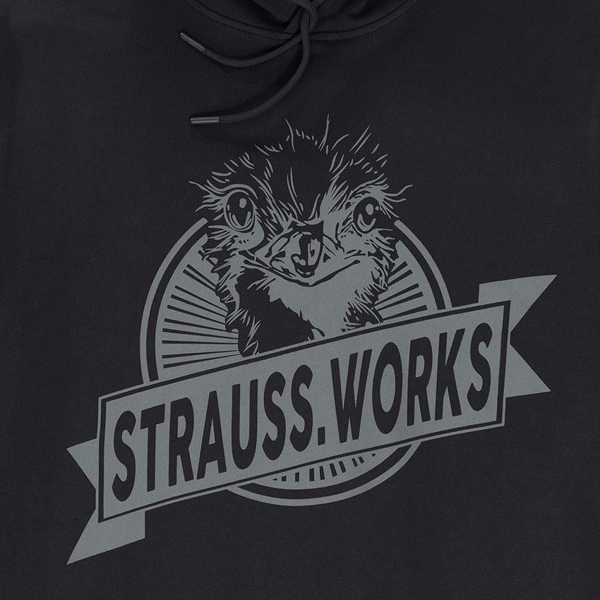 Shirts & Co.: Hoody-Sweatshirt e.s.iconic works + schwarz 2