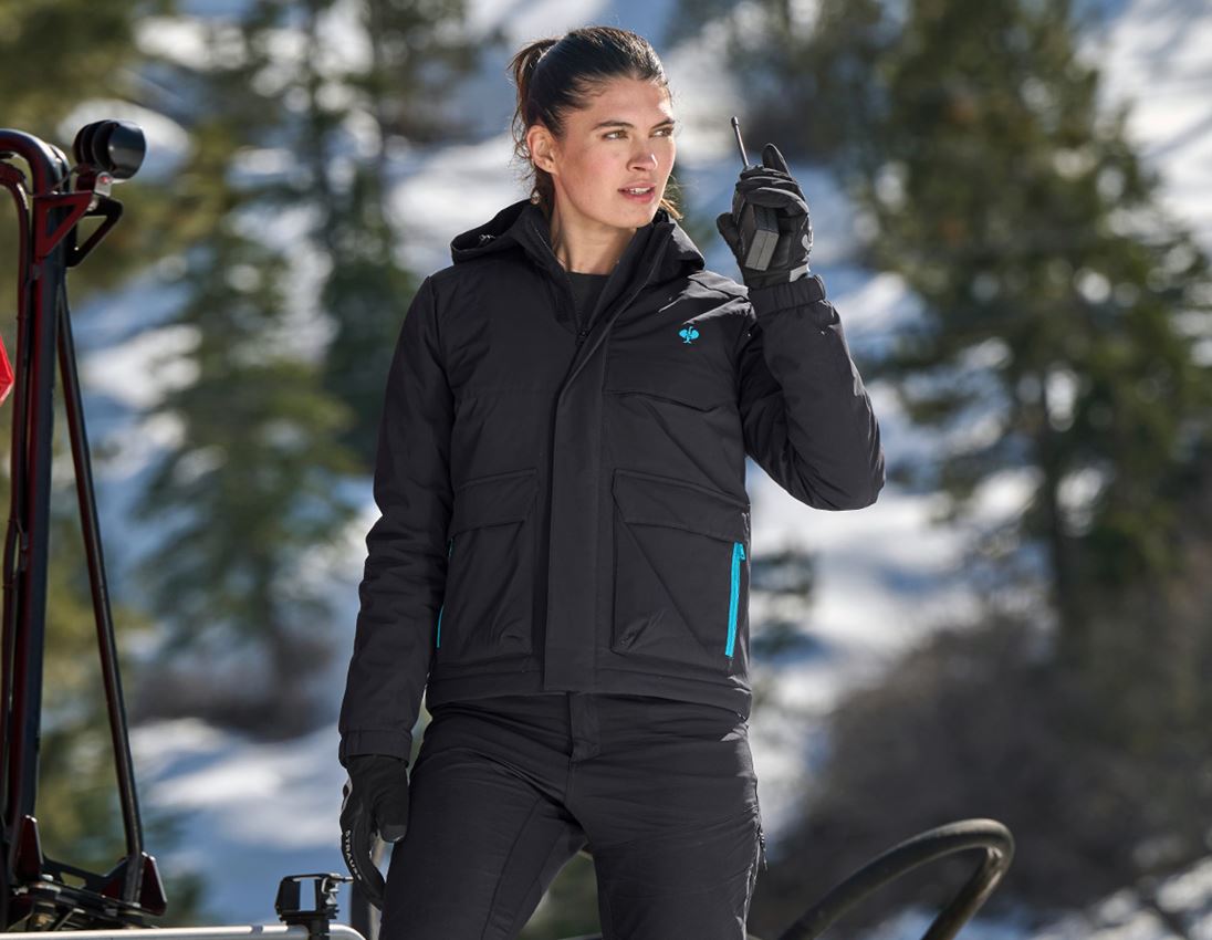 Jacken: Winterjacke e.s.trail, Damen + schwarz/lapistürkis 1