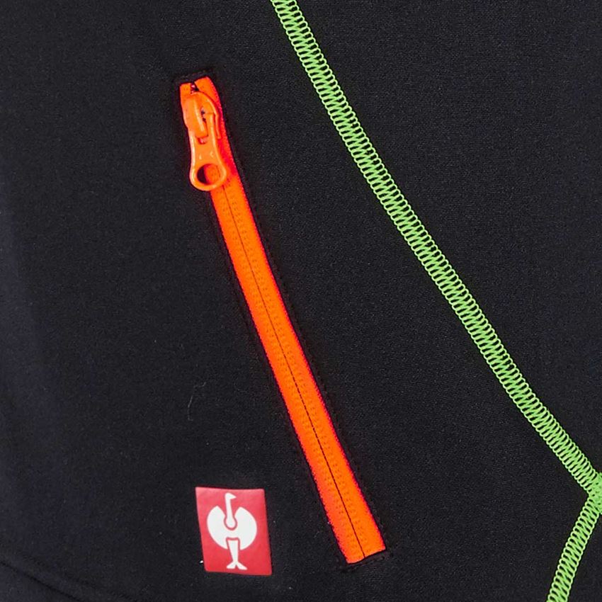 Gardening / Forestry / Farming: Function bodywarmer thermo stretch e.s.motion 2020 + black/high-vis yellow/high-vis orange 2