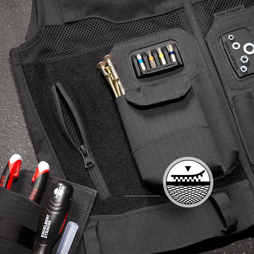 Work Body Warmer: Tool vest e.s.tool concept + black 2