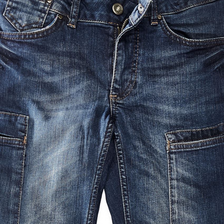 Pantalons de travail: e.s. Jeans à 7 poches, femmes + stonewashed 2