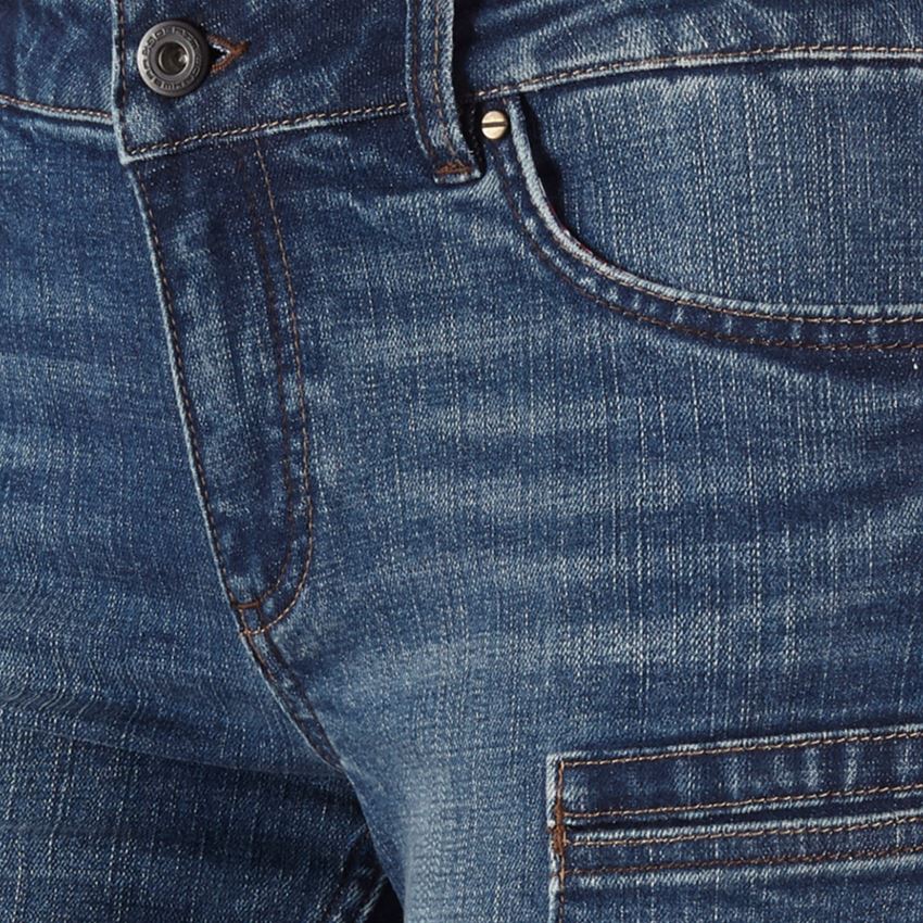 Hosen: e.s. 7-Pocket-Jeans Short, Damen + stonewashed 2