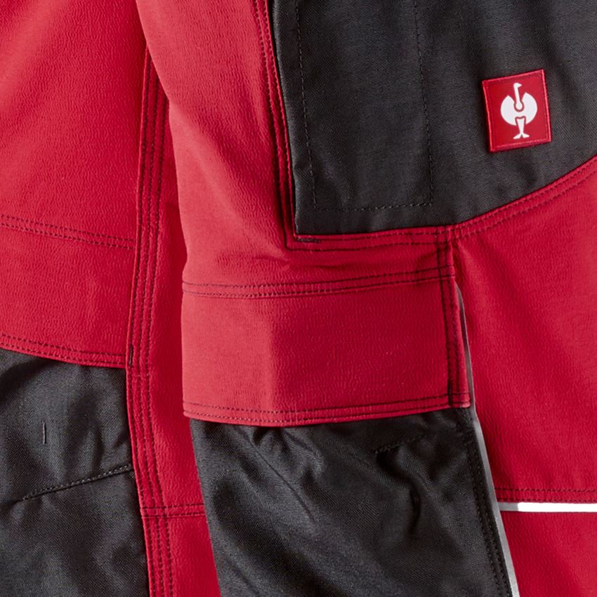 Installateurs / Plombier: Fonct. pantalon à taille élast. e.s.dynashield + rouge vif/noir 2