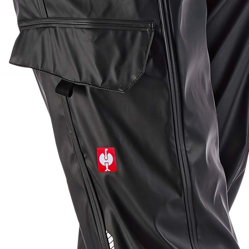 Pantalons de travail: Pantalon taille pluie e.s.motion 2020 superflex, f + noir/platine 2
