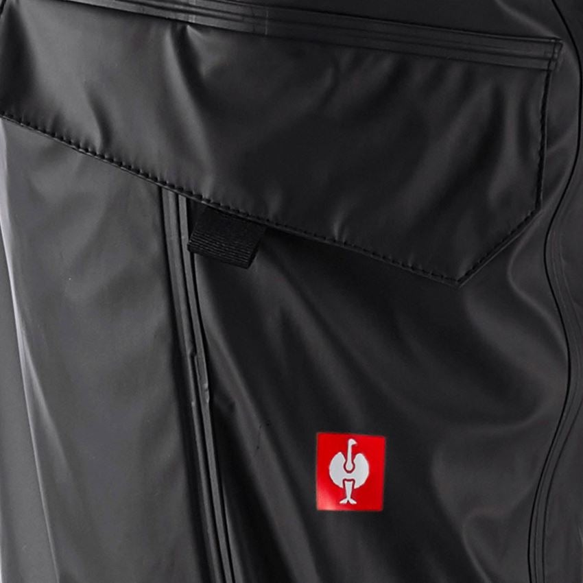 Pantalons de travail: Pantalon de pluie e.s.motion 2020 superflex + noir/platine 2