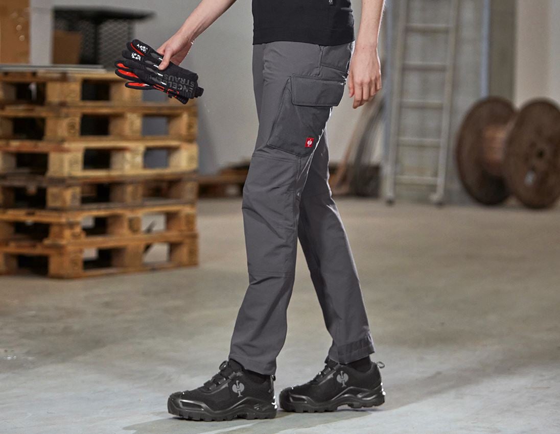 Pantalons de travail: Fonct. pantalon Cargo e.s.dynashield solid, femmes + anthracite 2